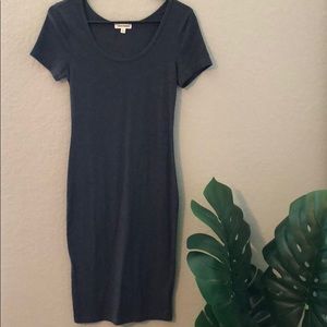 Dark gray midi dress
